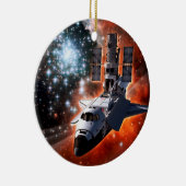 Space Shuttle Atlantis Hubble Telescope Artwork Keramisch Ornament (Rechts)