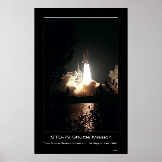 Space Shuttle Atlantis Lift-off - ... Poster (Voorkant)