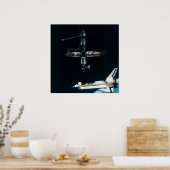 Space Shuttle Atlantis met MIR Poster (Keuken)