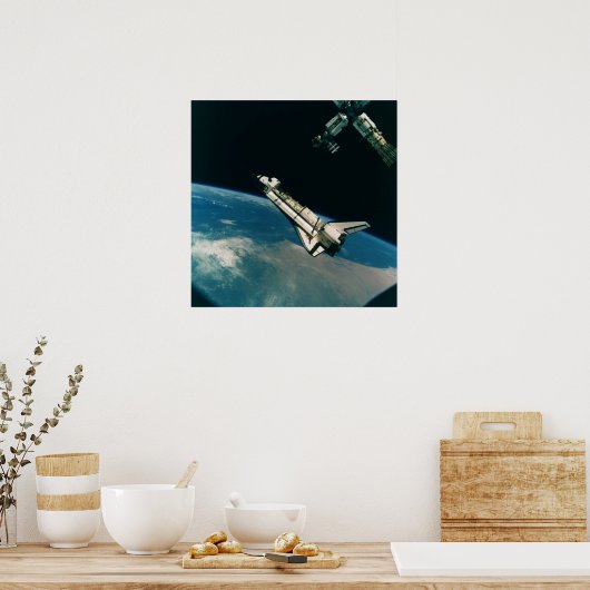 Space Shuttle Atlantis met MIR Poster (Keuken)
