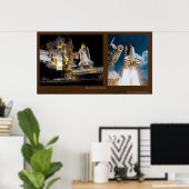 Space Shuttle Atlantis Poster (Thuiskantoor)