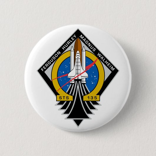Space Shuttle Atlantis Ronde Button 5,7 Cm (Voorkant)