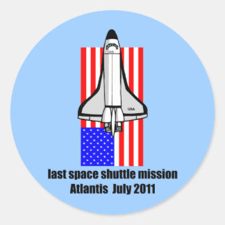 space shuttle Atlantis Ronde Sticker