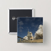 Space Shuttle Atlantis tilt af 20 Vierkante Button 5,1 Cm (Voorkant /achterkant)