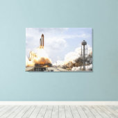 Space Shuttle Atlantis tilt af 21 Canvas Afdruk (Insitu (Houten vloer))