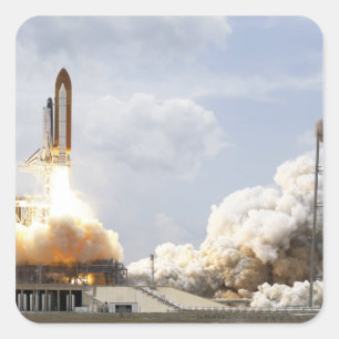 Space Shuttle Atlantis tilt af 21 Vierkante Sticker