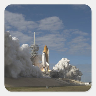 Space Shuttle Atlantis tilt af 23 Vierkante Sticker