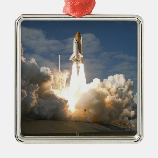 Space Shuttle Atlantis tilt af 24 Metalen Ornament (Voorkant)