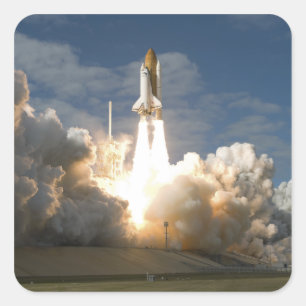 Space Shuttle Atlantis tilt af 24 Vierkante Sticker