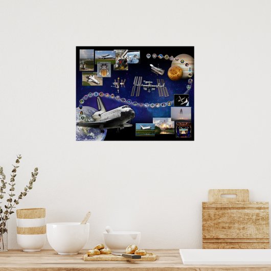 Space Shuttle Atlantis Tribute Poster (Cuisine)