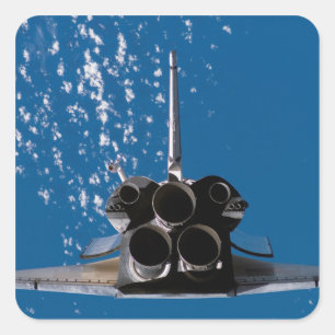 Space Shuttle Atlantis Vierkante Sticker