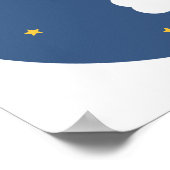 Space Shuttle Blast Off in een cirkel Links Poster (Hoek)