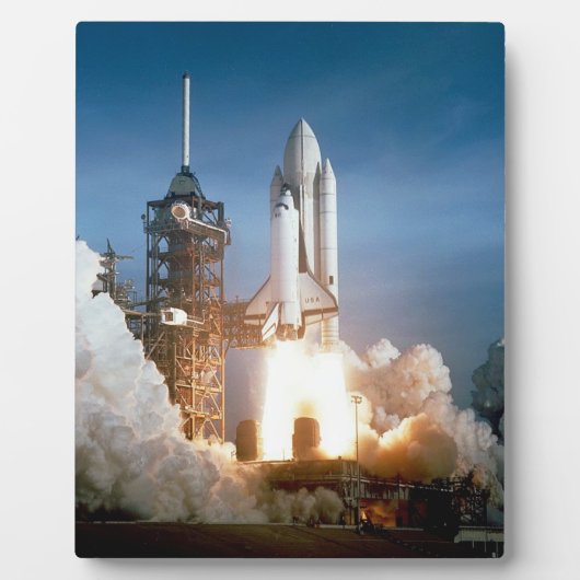 Space Shuttle Columbia Launching Fotoplaat (Voorkant)