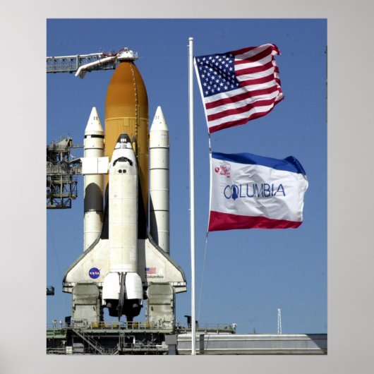 Space Shuttle Columbia Preps Poster (Voorkant)