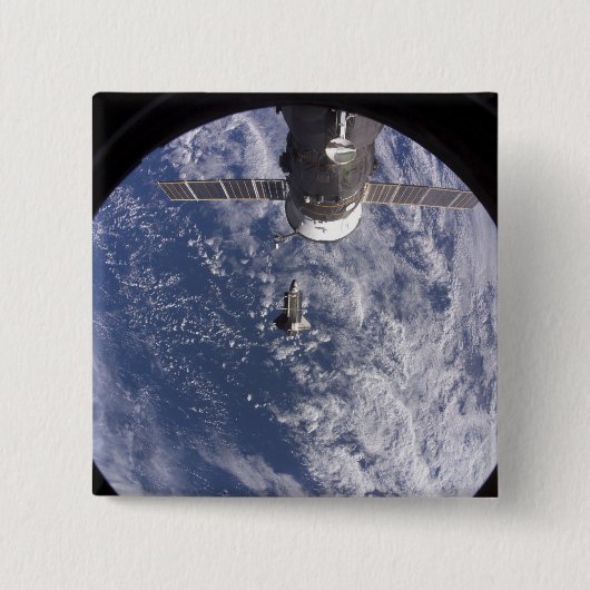 Space Shuttle Discovery 11 Vierkante Button 5,1 Cm (Voorkant)