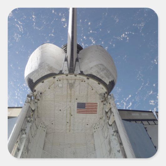 Space Shuttle Discovery 13 Vierkante Sticker (Voorkant)