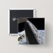 Space Shuttle Discovery 14 Vierkante Button 5,1 Cm (Voorkant /achterkant)