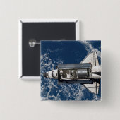 Space Shuttle Discovery 16 Vierkante Button 5,1 Cm (Voorkant /achterkant)