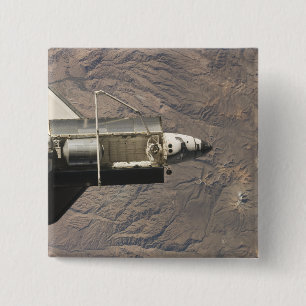 Space Shuttle Discovery 4 Vierkante Button 5,1 Cm