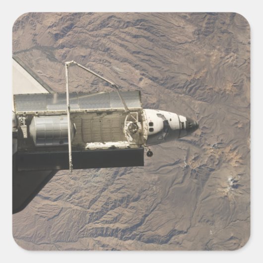 Space Shuttle Discovery 4 Vierkante Sticker (Voorkant)
