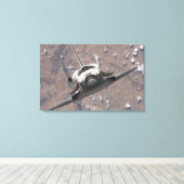 Space Shuttle Discovery 7 Canvas Afdruk (Insitu (Houten vloer))