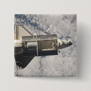 Space Shuttle Discovery 7 Vierkante Button 5,1 Cm