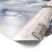 Space Shuttle Discovery door Aarde teruggeworpen Foto Afdruk (Hoek)