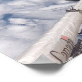 Space Shuttle Discovery door Aarde teruggeworpen Poster (Hoek)