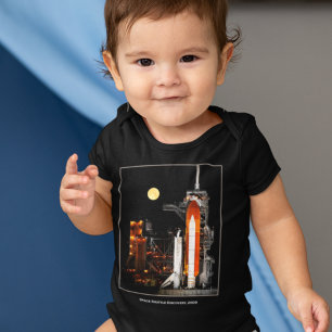 Space Shuttle Discovery en Full Moon in 2009 Romper