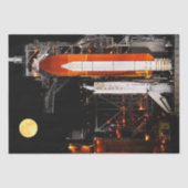 Space Shuttle Discovery en Full Moon in 2009 Tissuepapier (Voorkant)