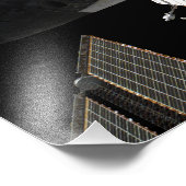 Space Shuttle Discovery gedokt Foto Afdruk (Hoek)