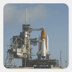 Space Shuttle Discovery is klaar 2 Vierkante Sticker