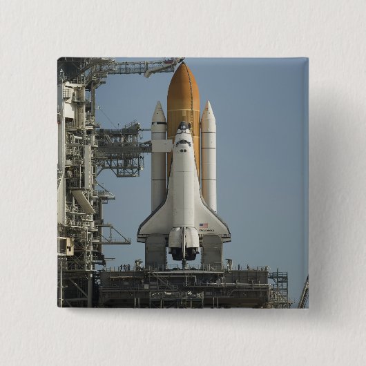 Space Shuttle Discovery is klaar Vierkante Button 5,1 Cm (Voorkant)