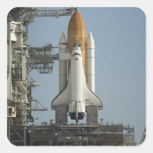 Space Shuttle Discovery is klaar Vierkante Sticker