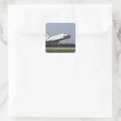 Space shuttle Discovery landt op Runway 33 2 Vierkante Sticker (Tas)