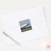 Space shuttle Discovery landt op Runway 33 2 Vierkante Sticker (Envelop)