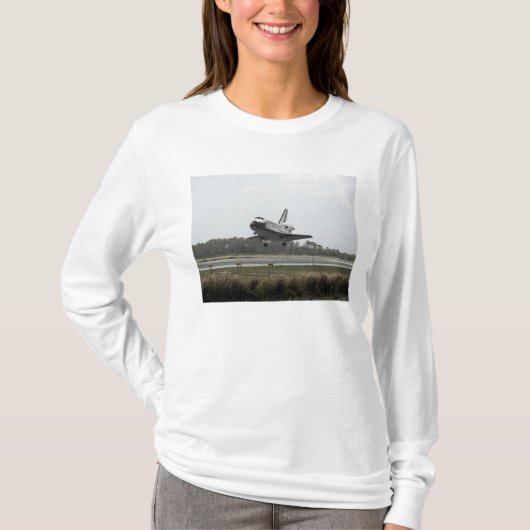 Space Shuttle Discovery-naderingen bij landing T-shirt (Voorkant)