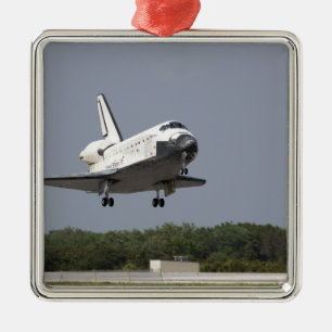 Space Shuttle Discovery nadert landing 2 Metalen Ornament