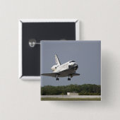 Space Shuttle Discovery nadert landing 2 Vierkante Button 5,1 Cm (Voorkant /achterkant)