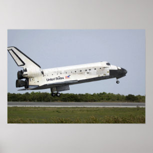 Space Shuttle Discovery nadert landing 4 Poster
