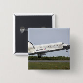 Space Shuttle Discovery nadert landing 4 Vierkante Button 5,1 Cm (Voorkant /achterkant)