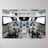 Space Shuttle Discovery OV-103 Cockpit Poster (Voorkant)