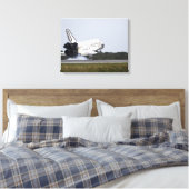 Space Shuttle Discovery raakt 2 Canvas Afdruk (Insitu (Slaapkamer))