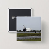 Space Shuttle Discovery raakt 3 Vierkante Button 5,1 Cm (Voorkant /achterkant)