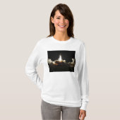 Space shuttle Discovery tilt uit T-shirt (Voorkant volledig)