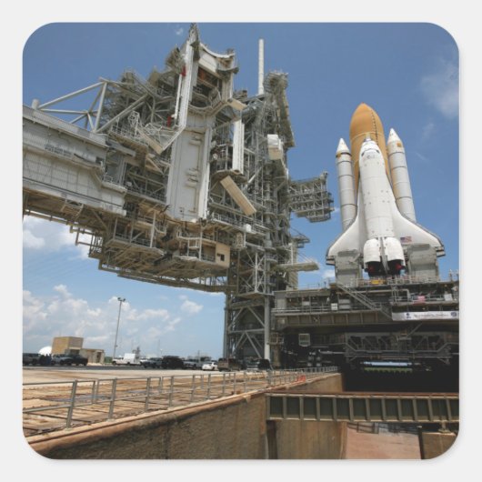 Space Shuttle Discovery Vierkante Sticker (Voorkant)