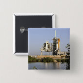 Space Shuttle Discovery zit klaar 3 Vierkante Button 5,1 Cm (Voorkant /achterkant)