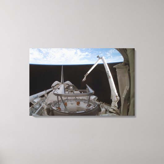 Space Shuttle Discovery's laadbay 2 Canvas Afdruk (Voorkant)