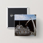 Space Shuttle Discovery's laadbay 2 Vierkante Button 5,1 Cm (Voorkant /achterkant)