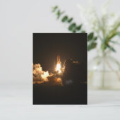 Space Shuttle Earth Orbital Spacecraft Night Canva Briefkaart (Staand voorkant)